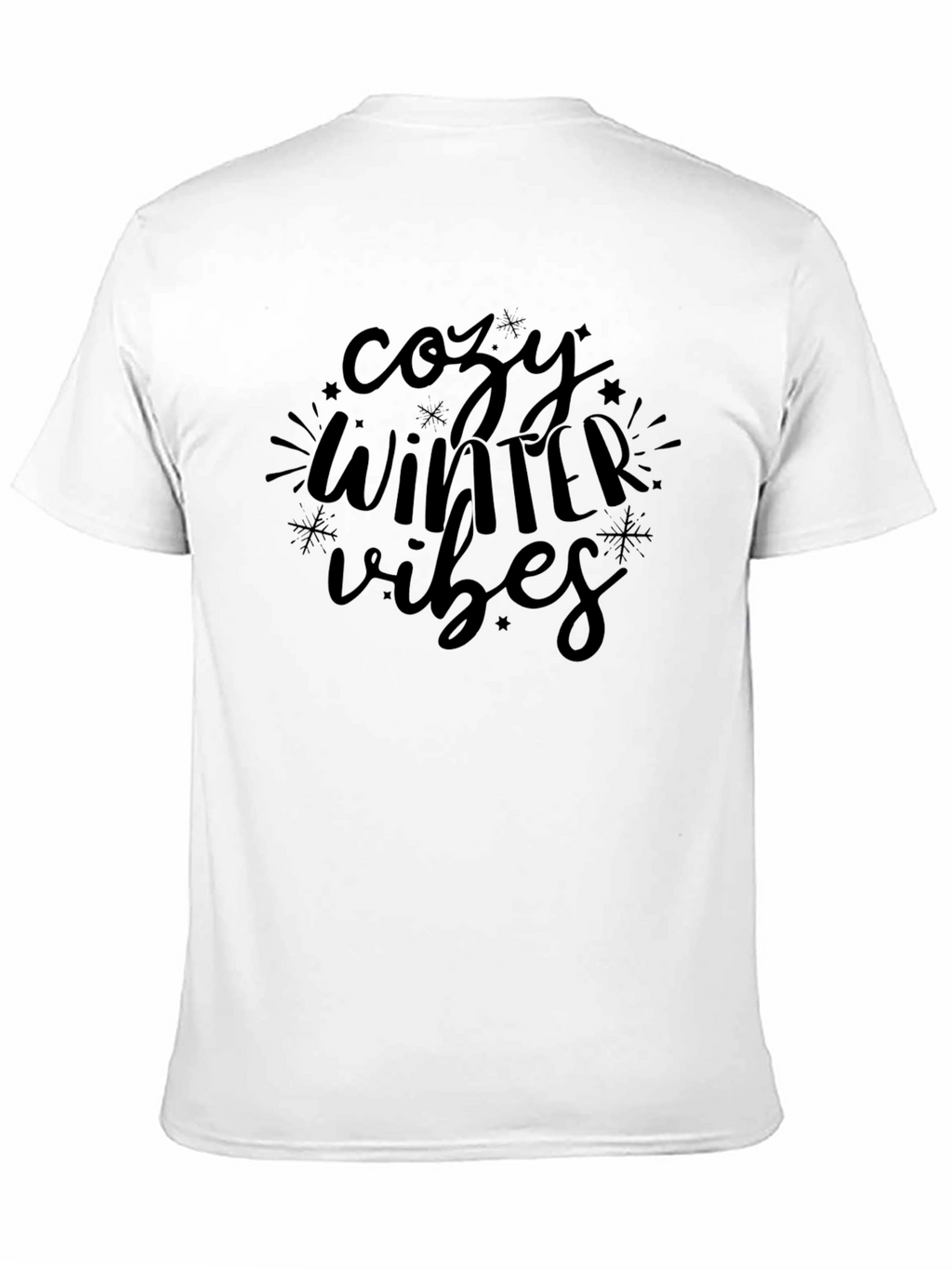 Cozy Winter Vibes Black Graphic Tee