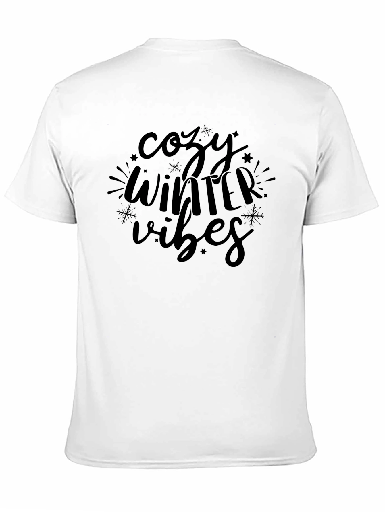 Cozy Winter Vibes Black Graphic Tee