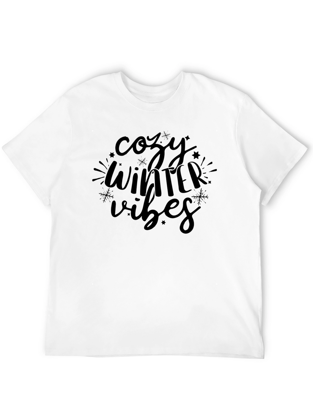 Cozy Winter Vibes Black Graphic Tee