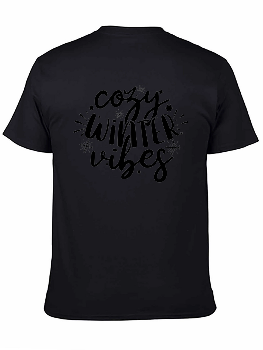 Cozy Winter Vibes Black Graphic Tee