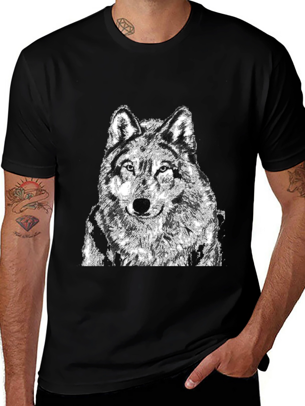 Black Wolf Graphic T-Shirt