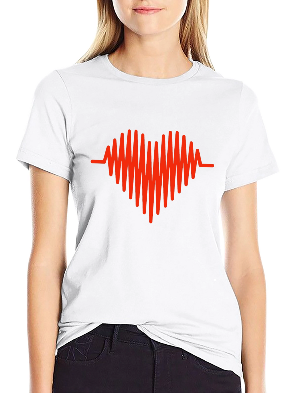 Heartbeat Graphic Tee - Modern Love Shirt