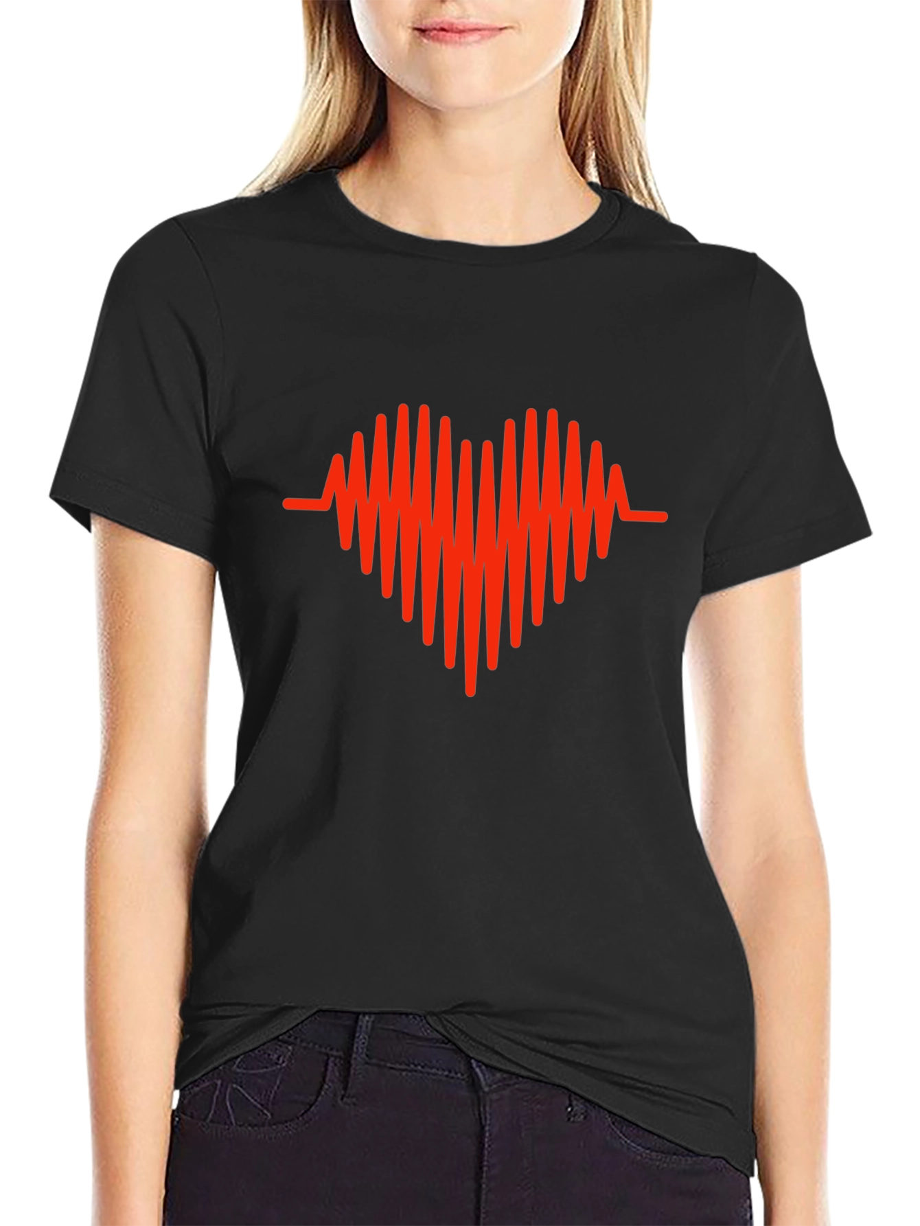 Heartbeat Graphic Tee - Modern Love Shirt