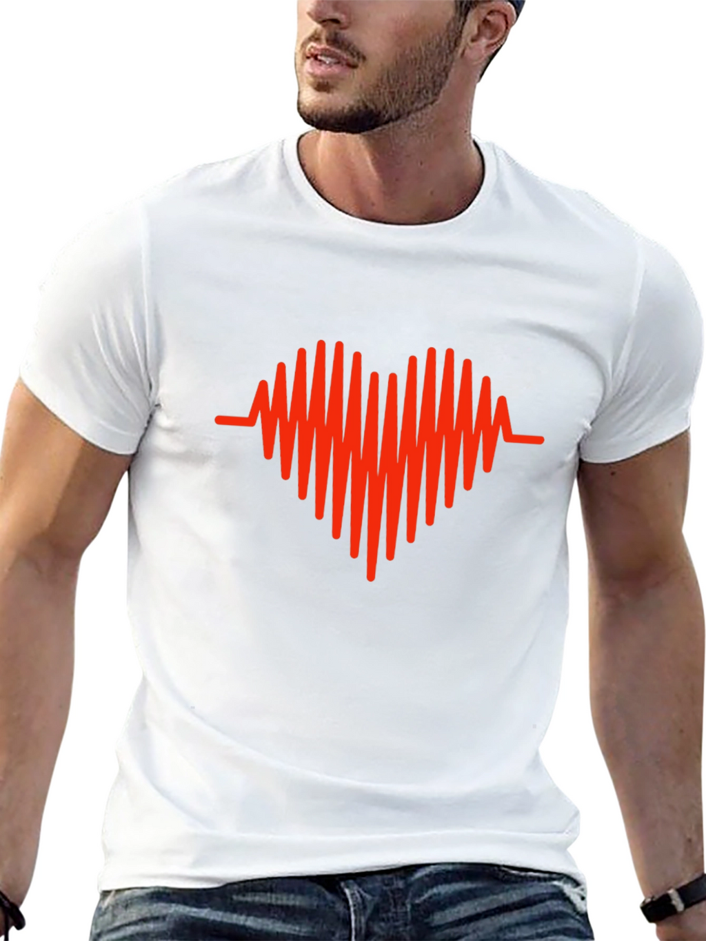 Heartbeat Graphic Tee - Modern Love Shirt
