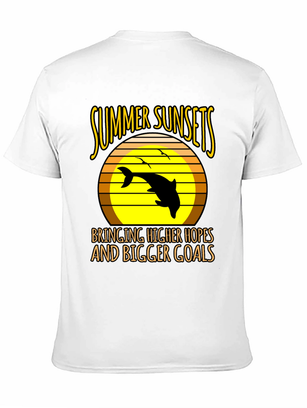 Summer Sunset Dolphin Graphic Tee