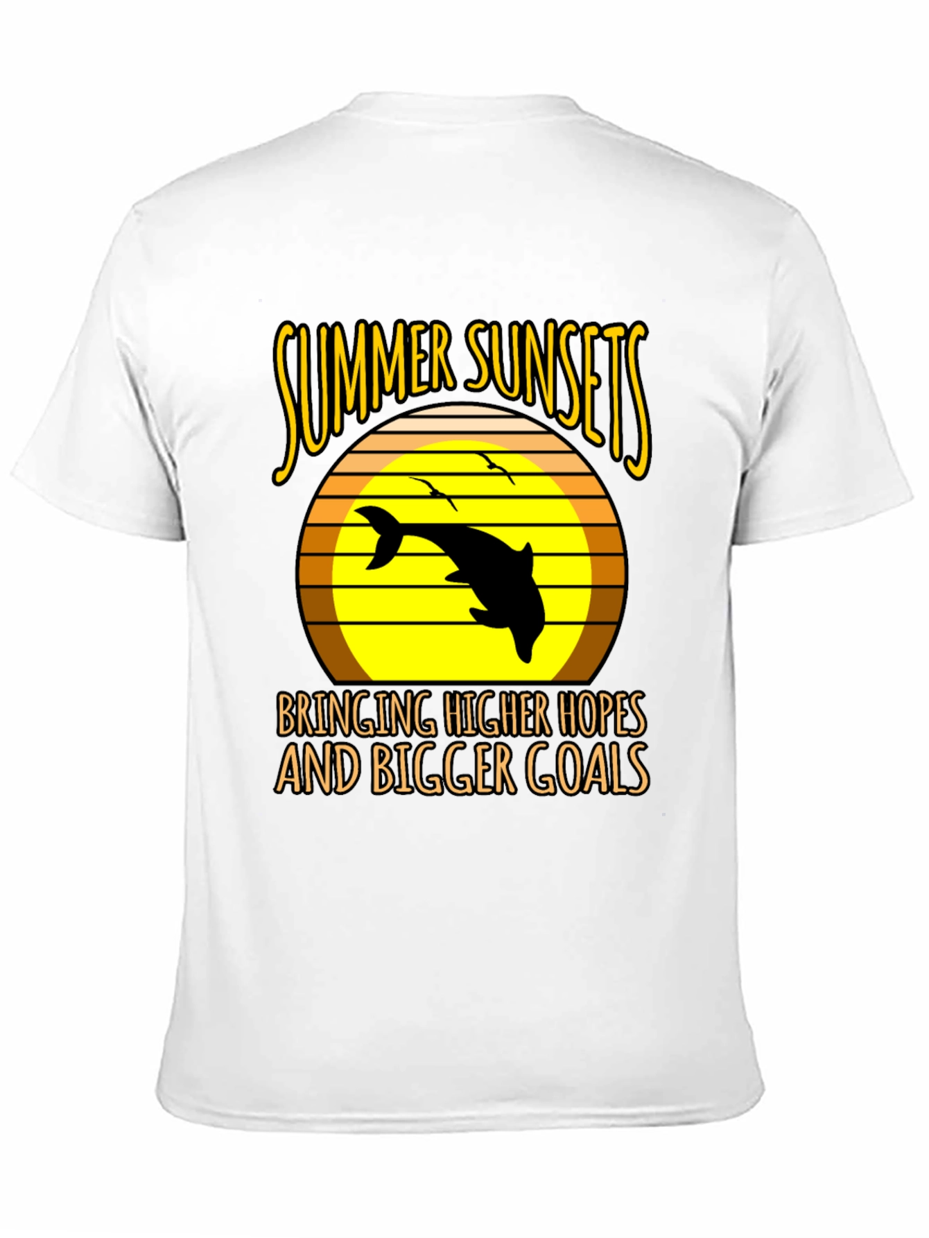 Summer Sunset Dolphin Graphic Tee