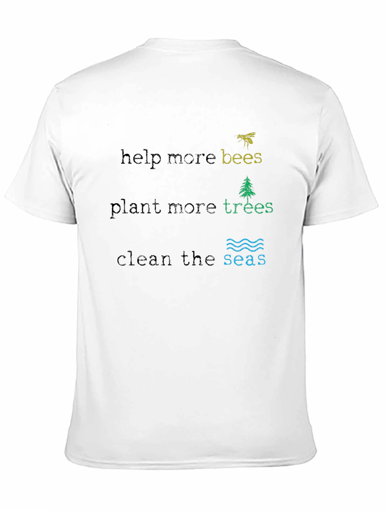 Eco-Friendly Graphic Tee - Help Bees Plant Trees