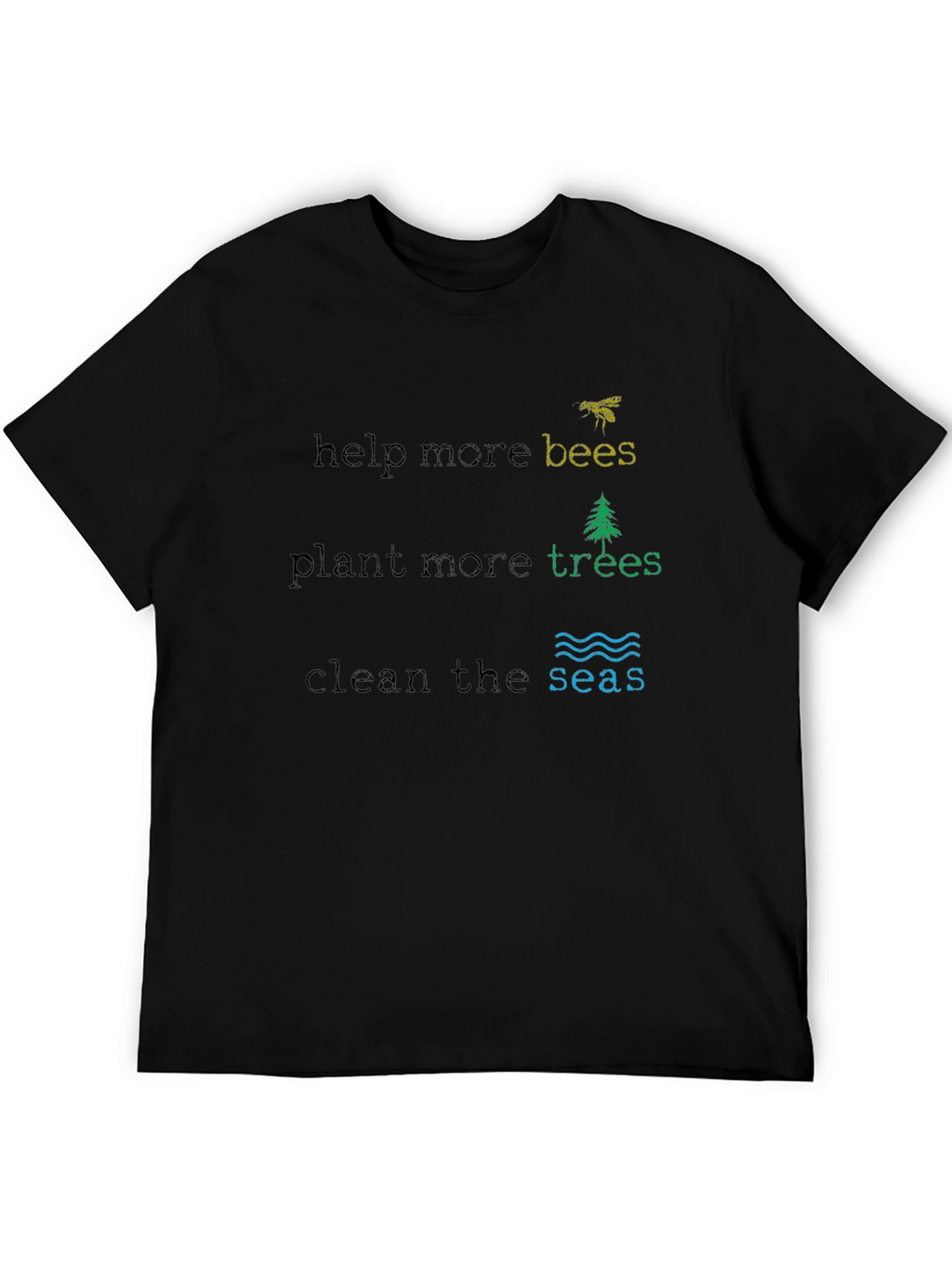 Eco-Friendly Graphic Tee - Help Bees Plant Trees