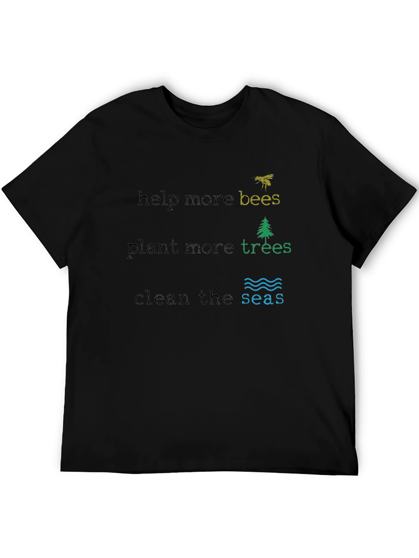 Eco-Friendly Graphic Tee - Help Bees Plant Trees