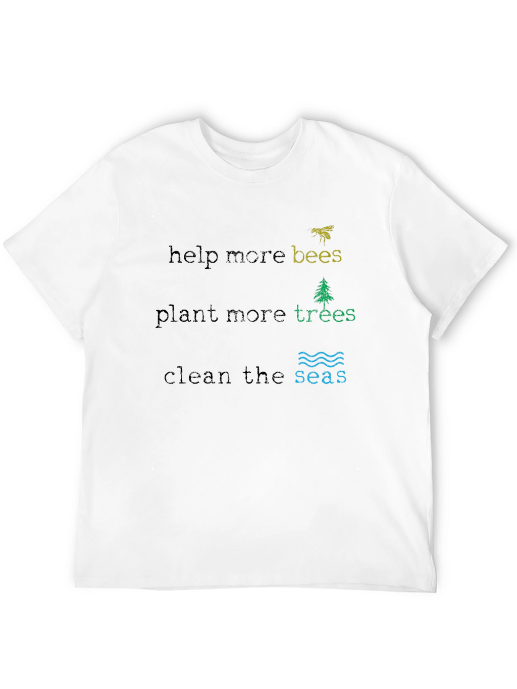 Eco-Friendly Graphic Tee - Help Bees Plant Trees