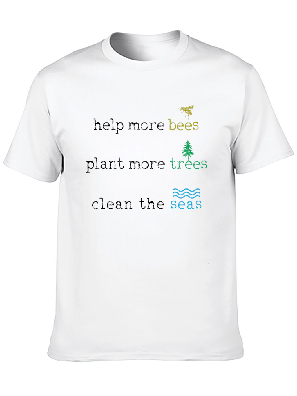 Eco-Friendly Graphic Tee - Help Bees Plant Trees