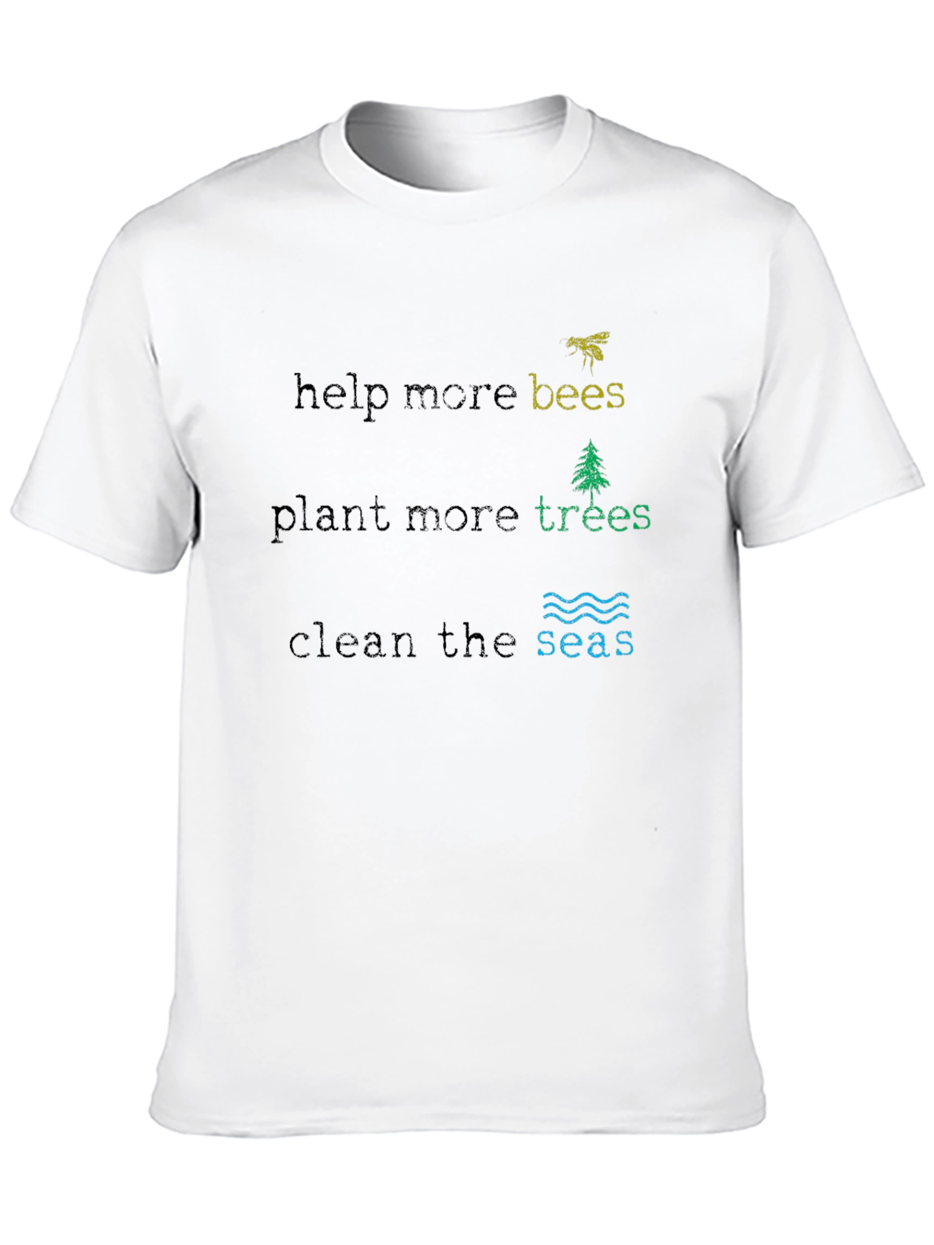 Eco-Friendly Graphic Tee - Help Bees Plant Trees