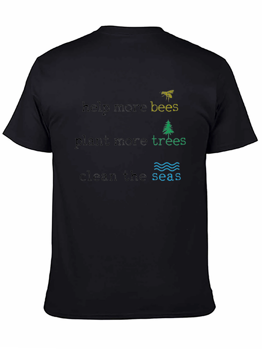 Eco-Friendly Graphic Tee - Help Bees Plant Trees