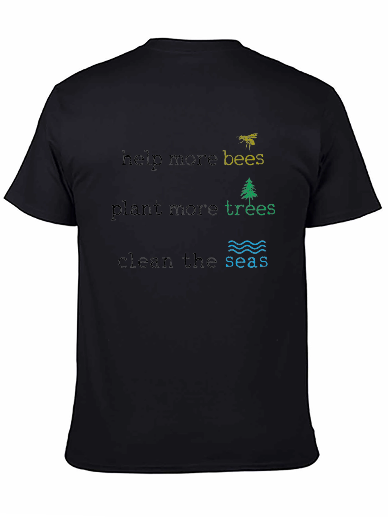 Eco-Friendly Graphic Tee - Help Bees Plant Trees