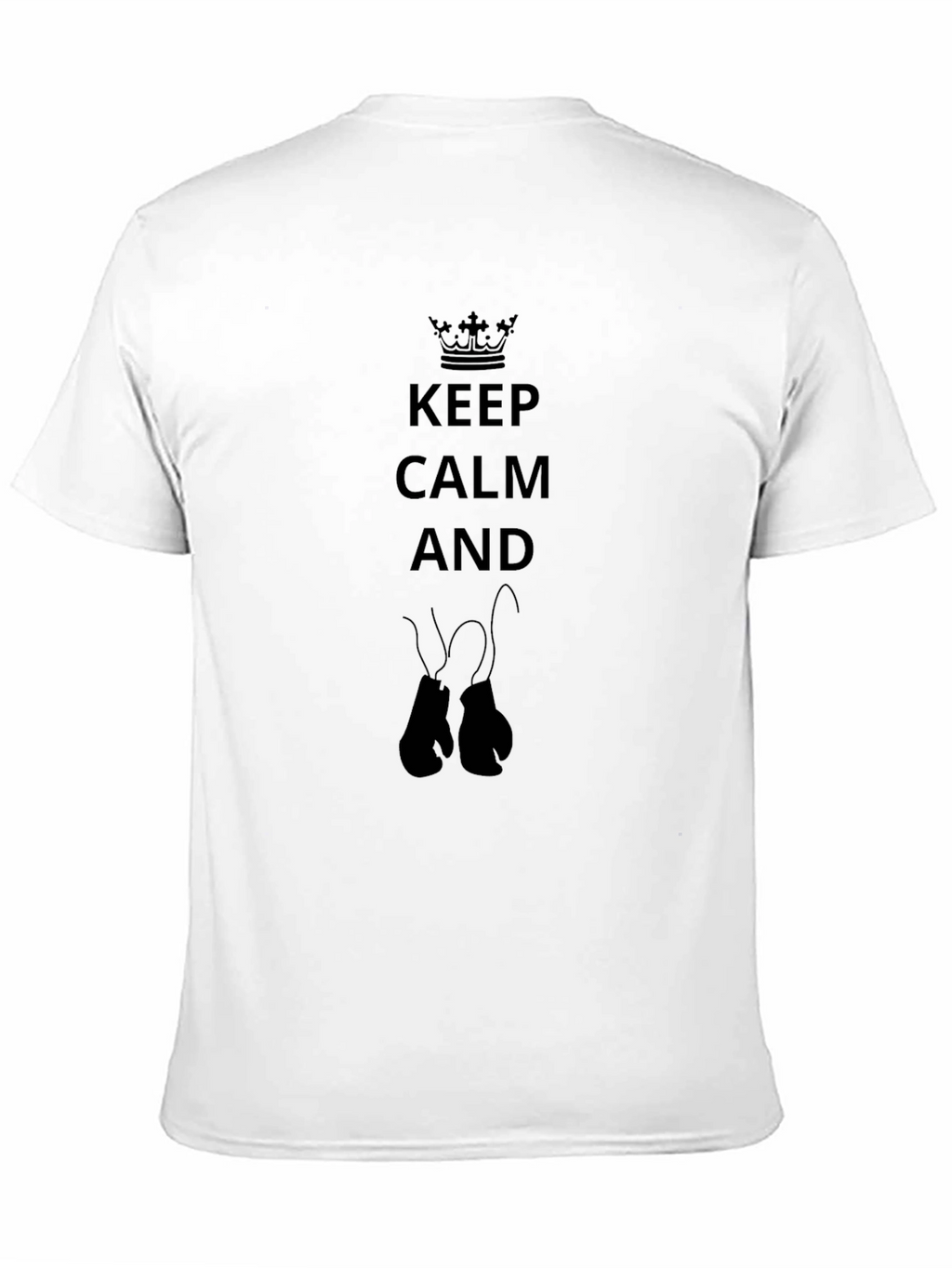 Keep Calm and Box On Black T-Shirt