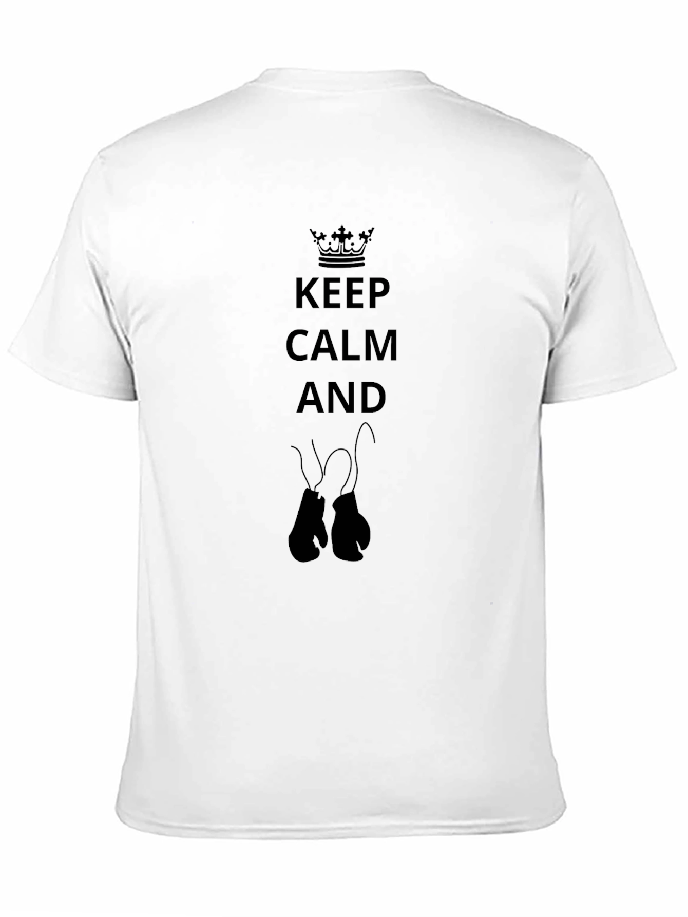 Keep Calm and Box On Black T-Shirt