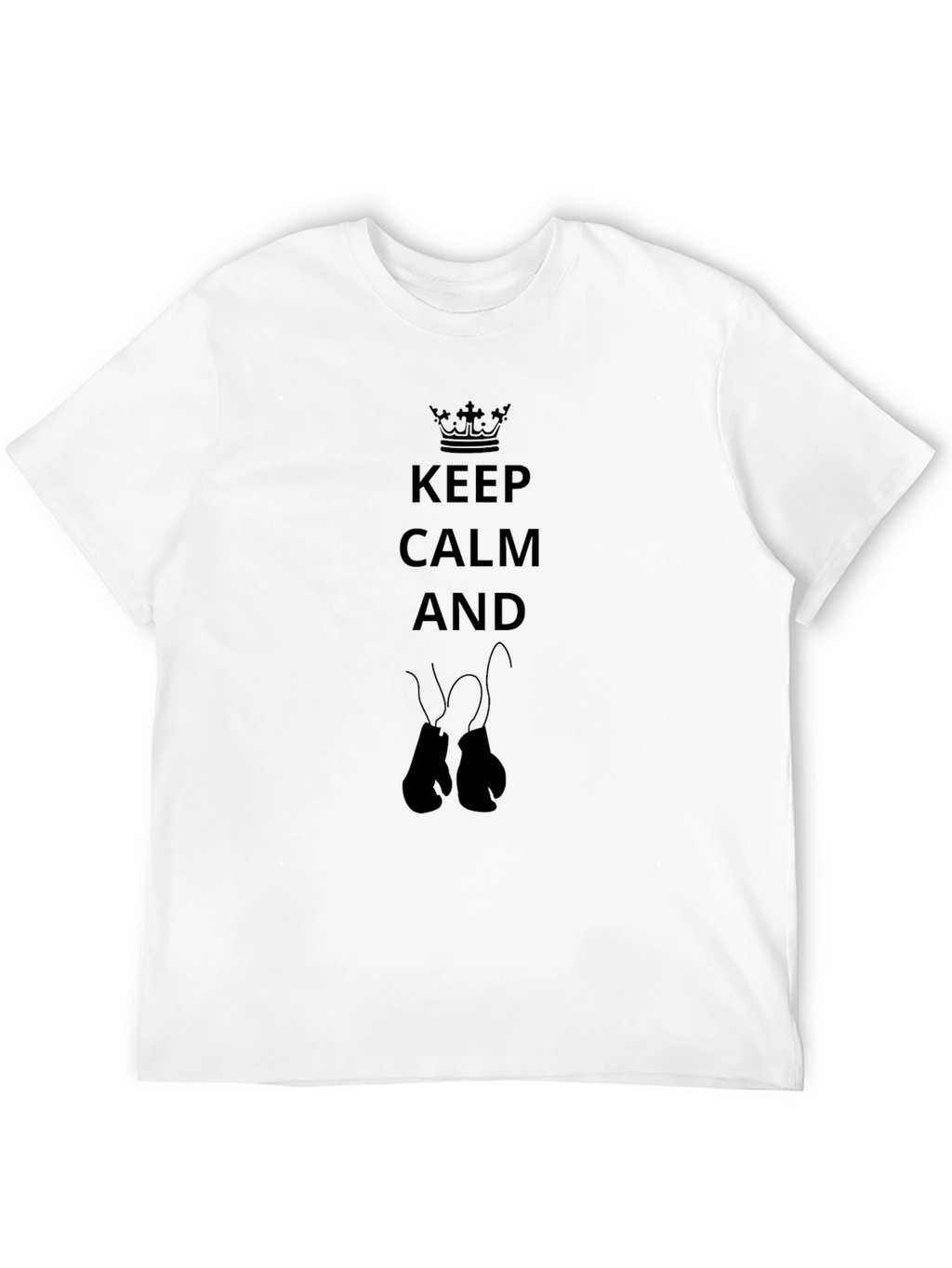 Keep Calm and Box On Black T-Shirt