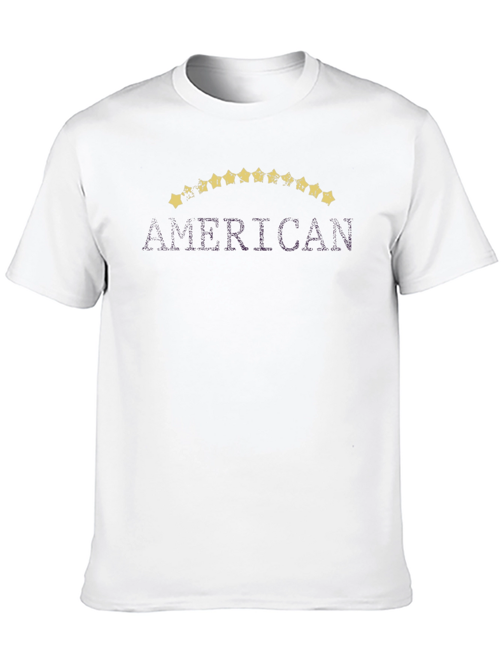 American Flag Star Graphic Print T-Shirt
