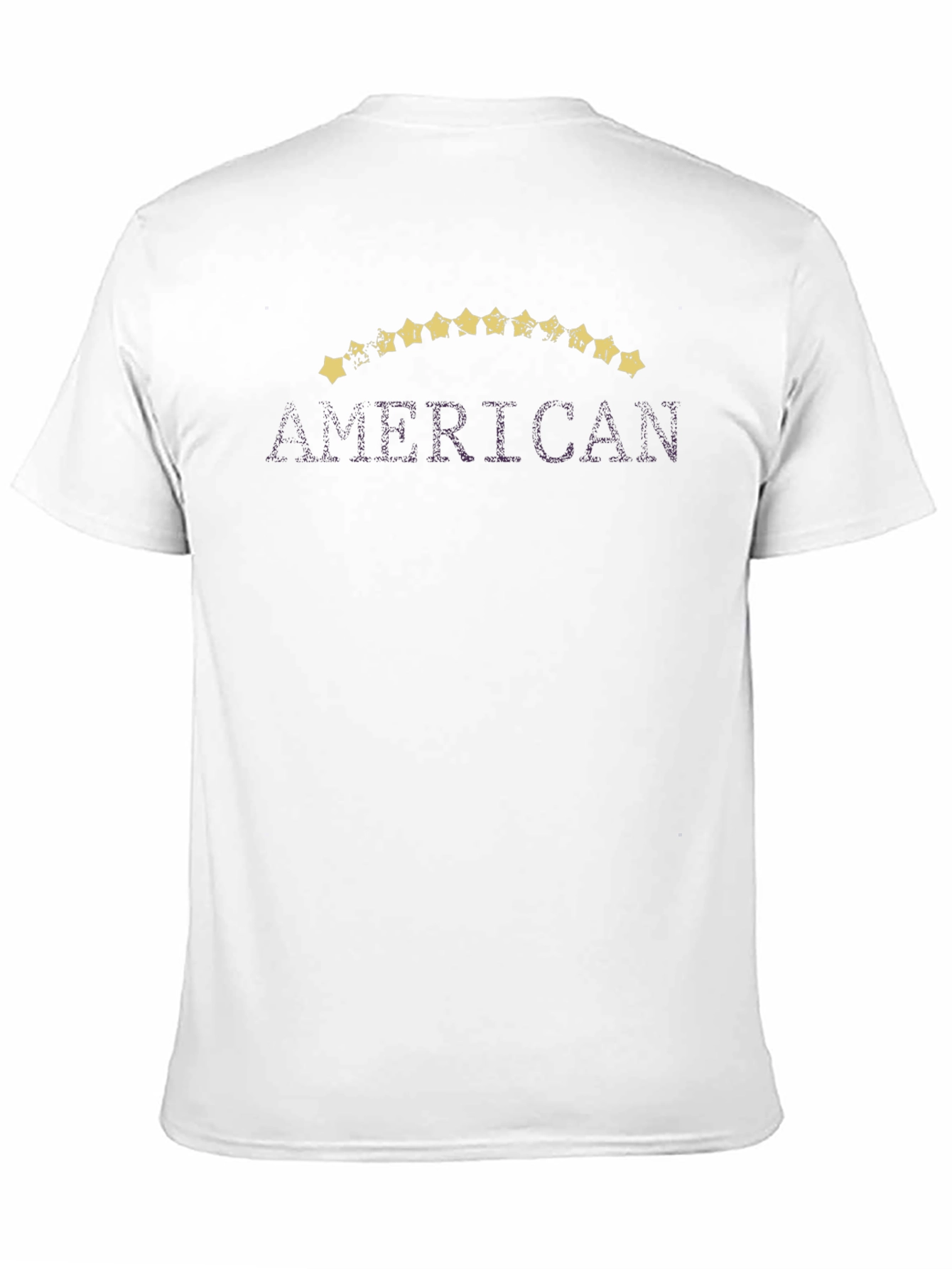 American Flag Star Graphic Print T-Shirt