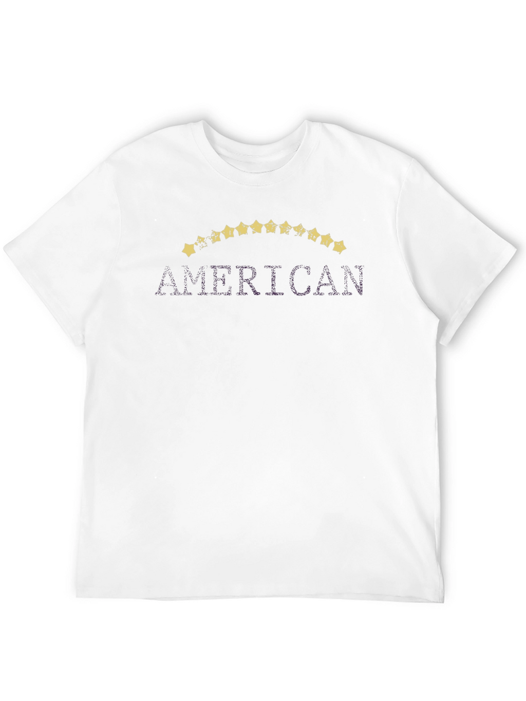 American Flag Star Graphic Print T-Shirt