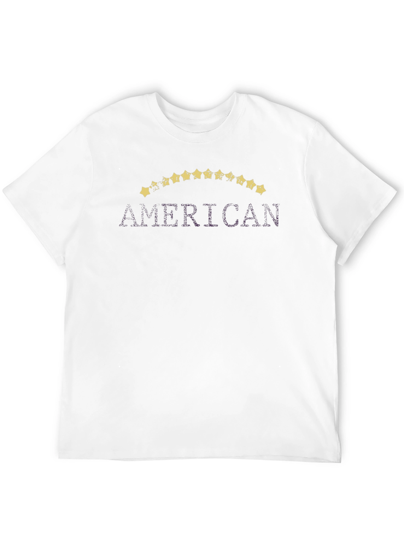 American Flag Star Graphic Print T-Shirt