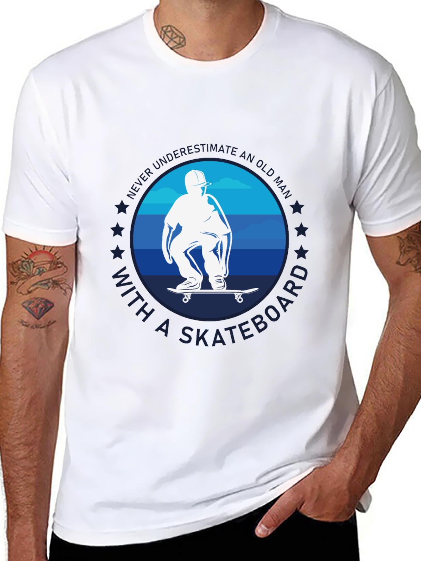 Old Man Skateboard T-Shirt