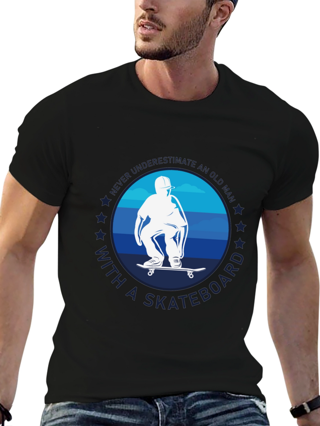 Old Man Skateboard T-Shirt