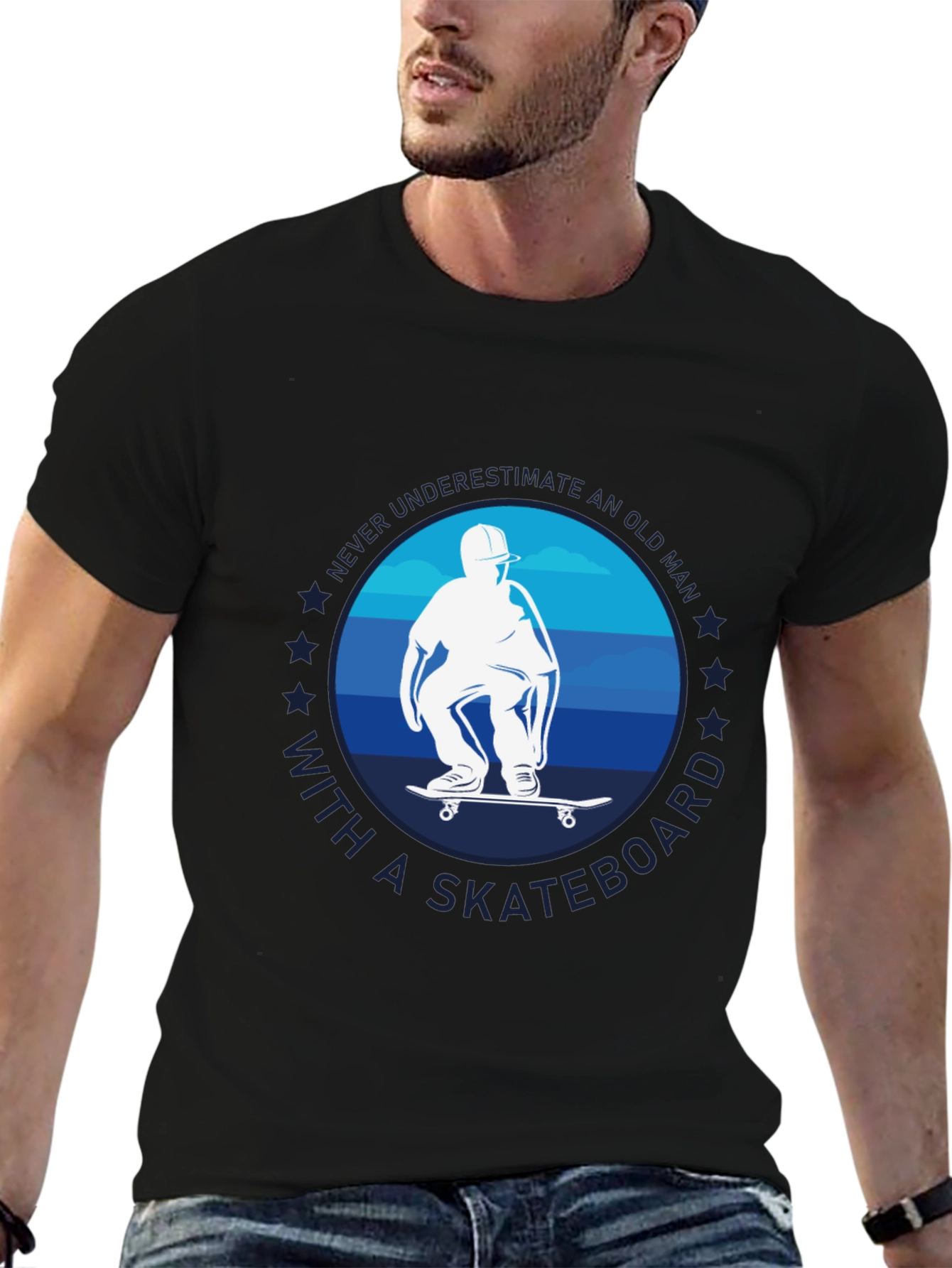 Old Man Skateboard T-Shirt