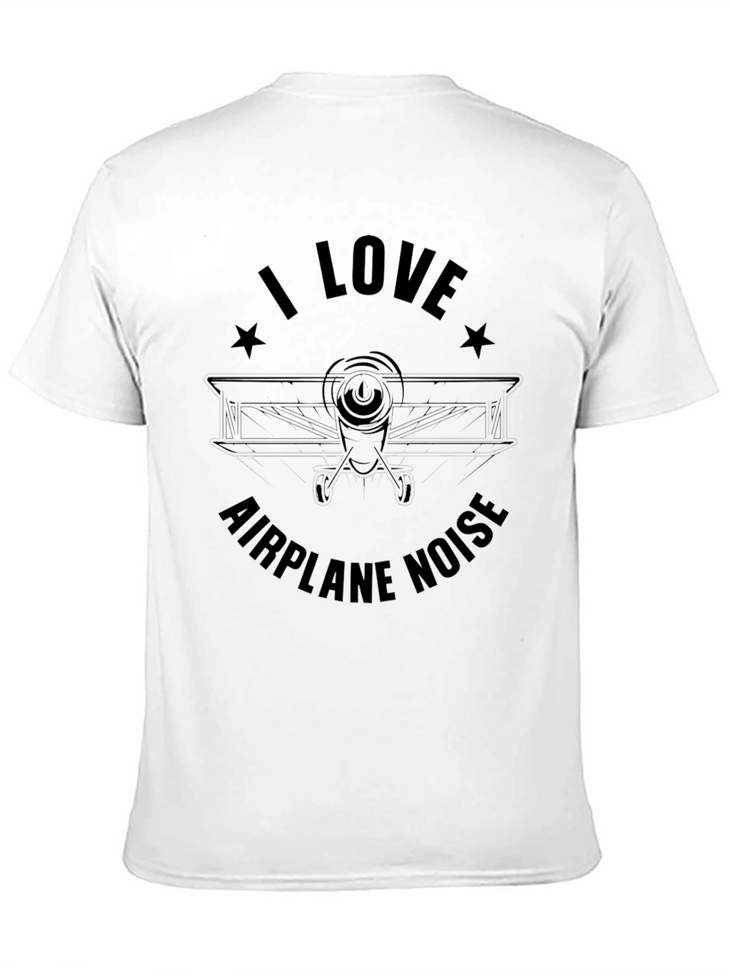 I Love Airplane Noise T-Shirt - Black