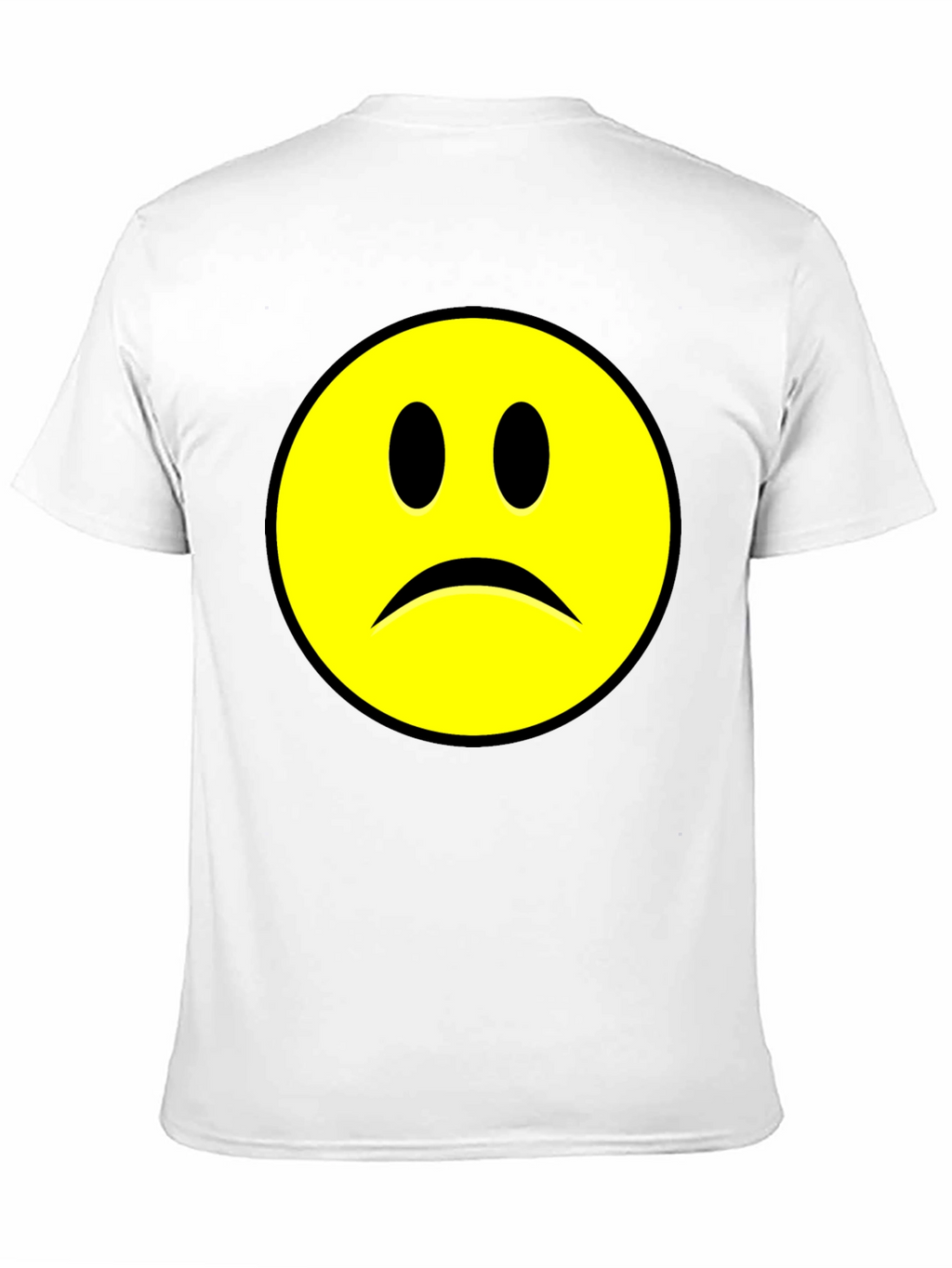 Sad Face Graphic T-Shirt - Black