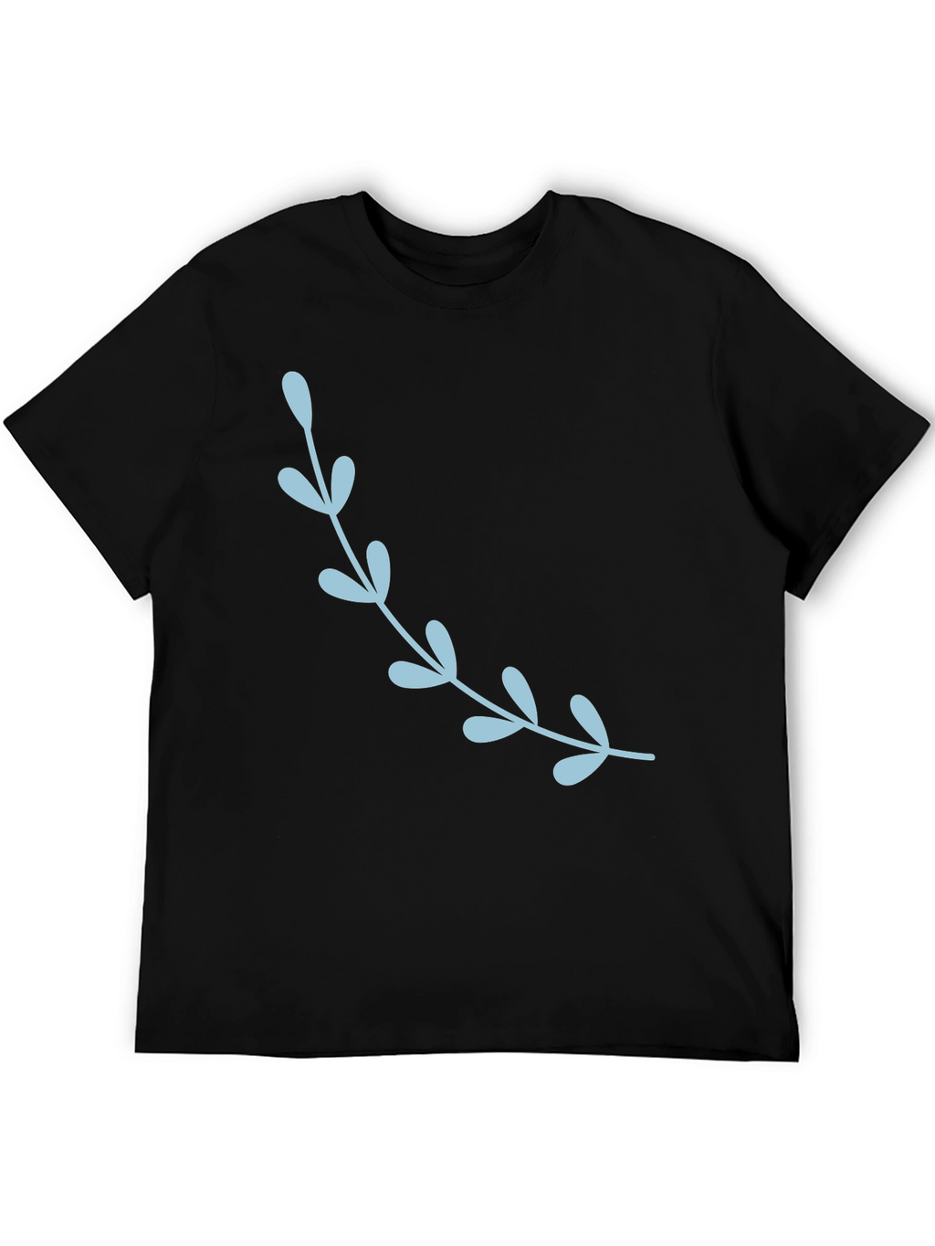 Stylish Black T-Shirt with Floral Accent