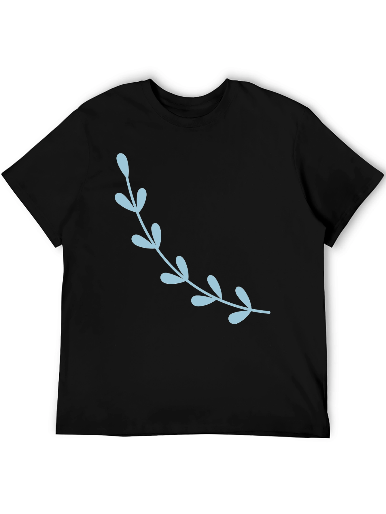 Stylish Black T-Shirt with Floral Accent