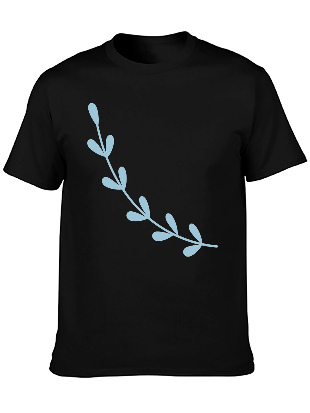 Stylish Black T-Shirt with Floral Accent