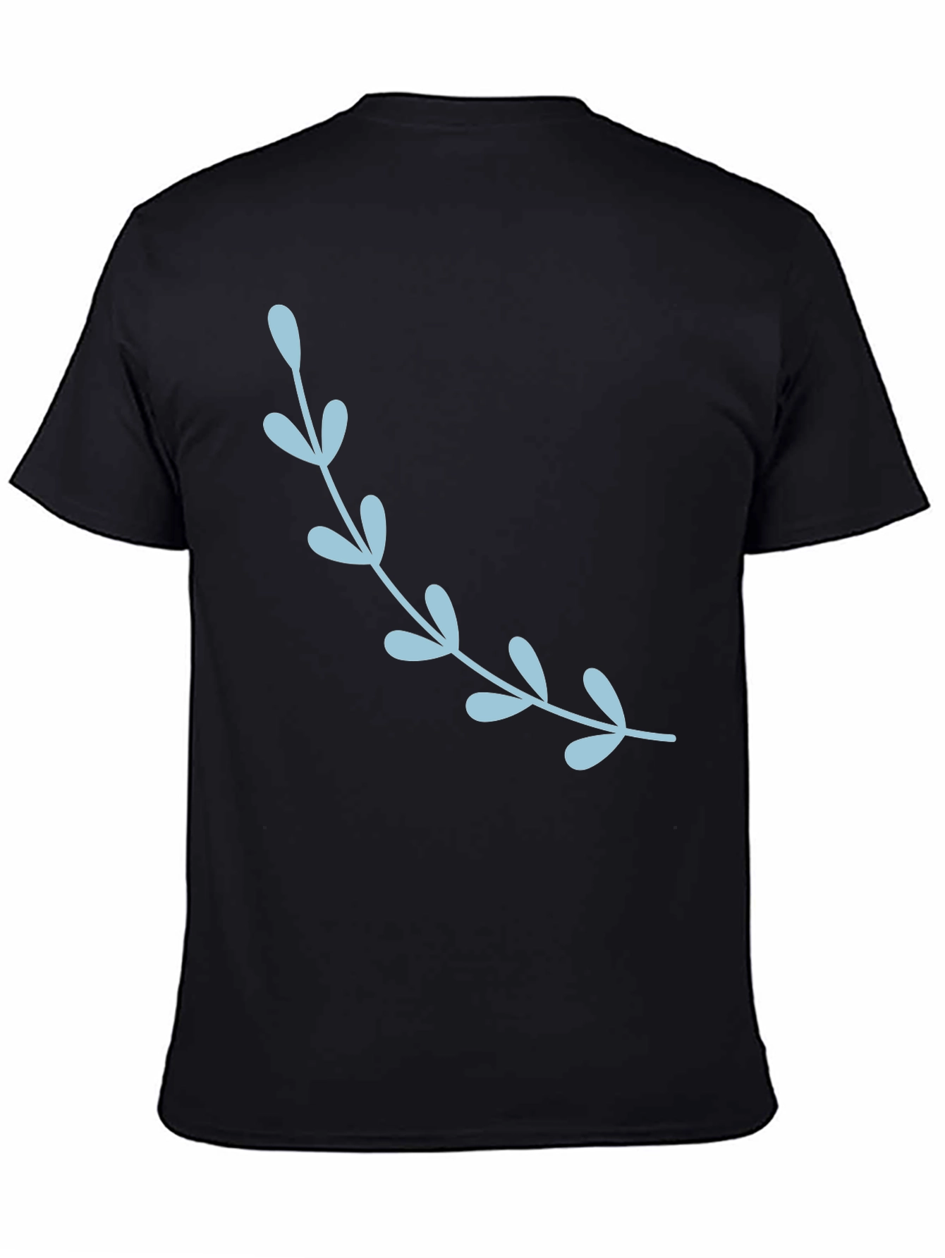 Stylish Black T-Shirt with Floral Accent