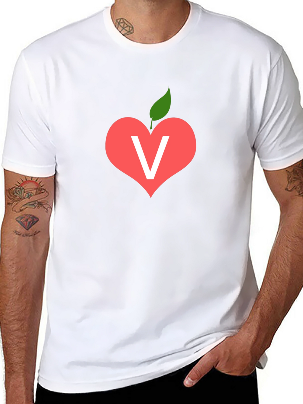 Vegan Heart T-Shirt - Love Veggies!