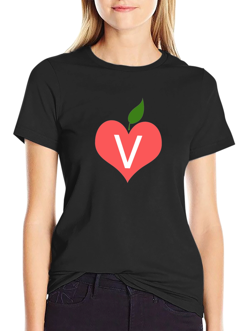 Vegan Heart T-Shirt - Love Veggies!
