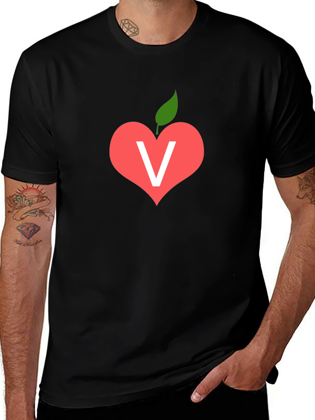 Vegan Heart T-Shirt - Love Veggies!