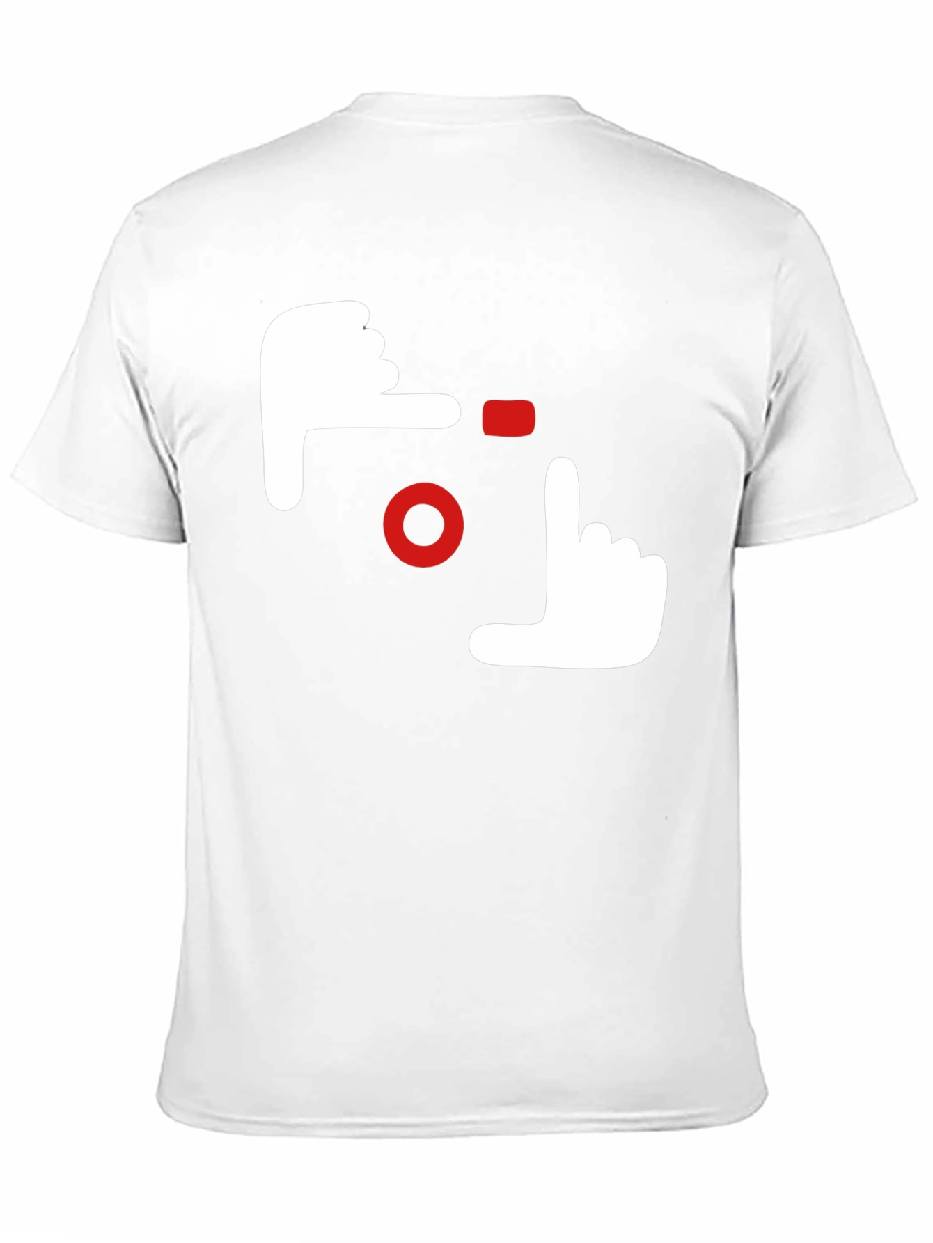 Camera Hands Gesture Graphic Tee - Black Cotton Casual