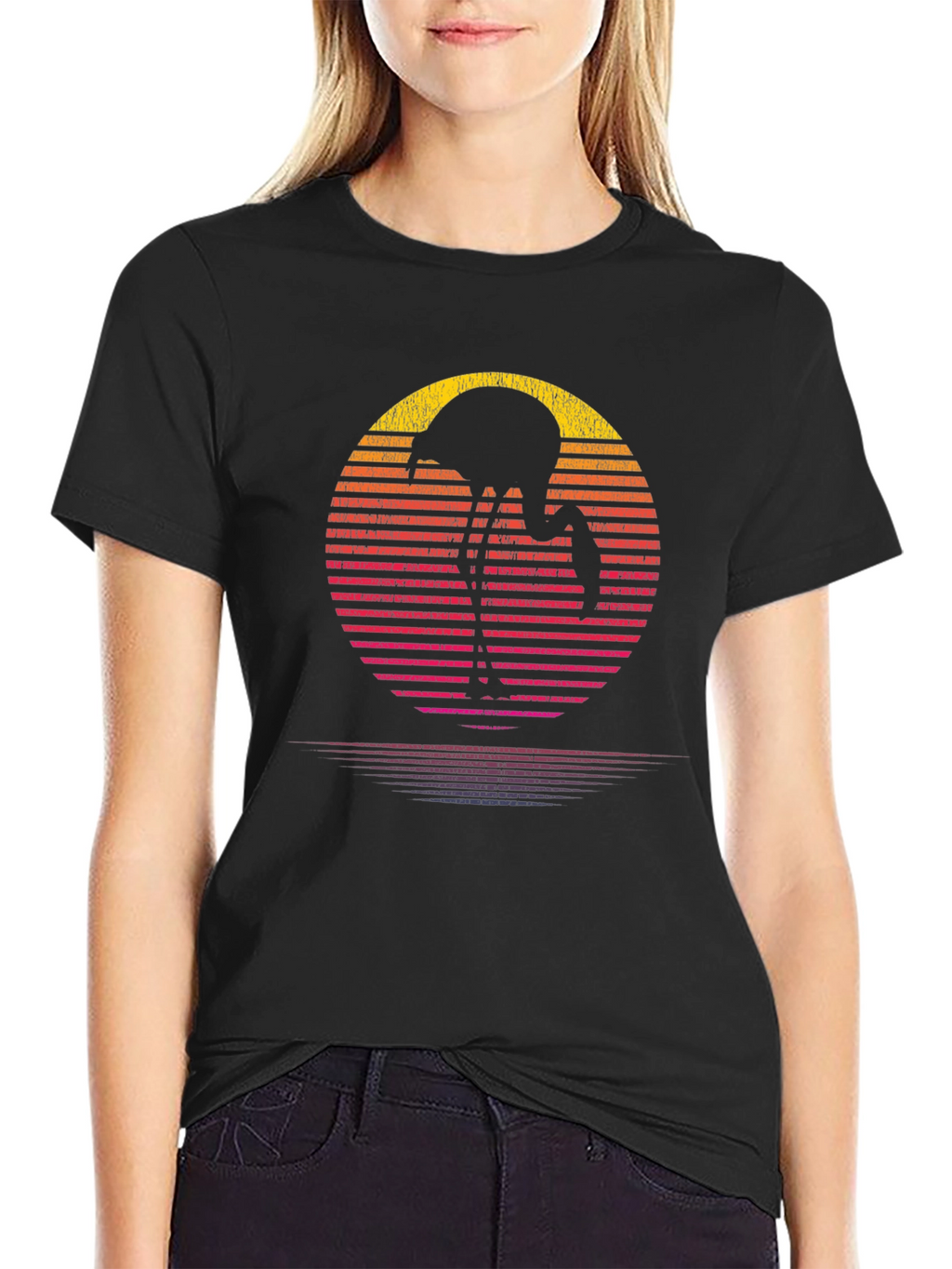 Retro Flamingo Sunset T-Shirt