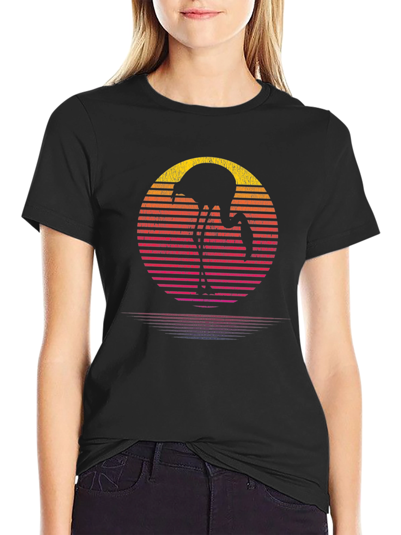 Retro Flamingo Sunset T-Shirt