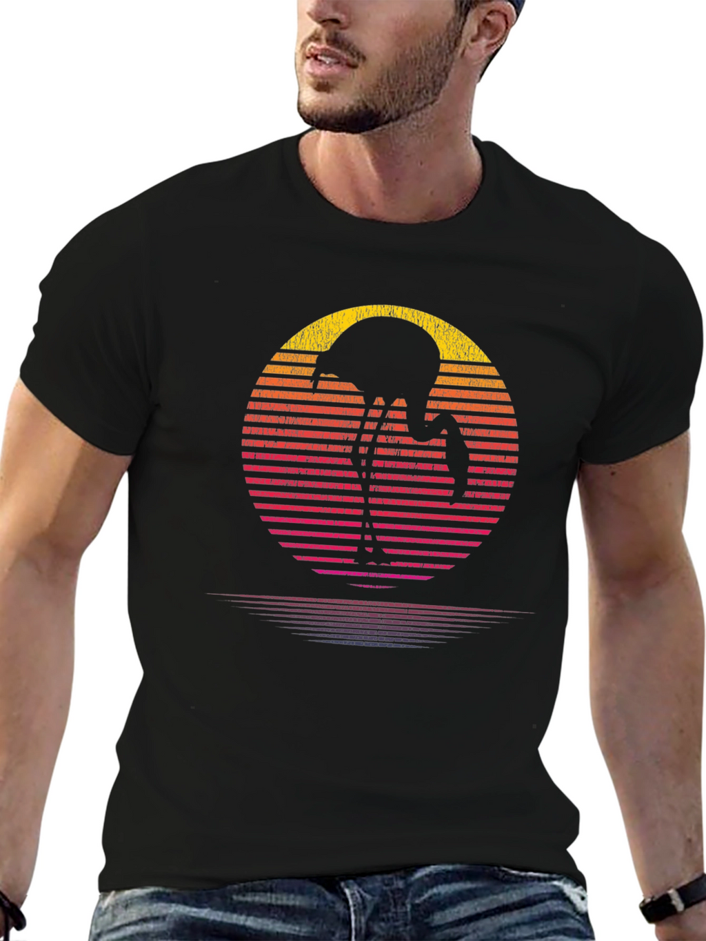 Retro Flamingo Sunset T-Shirt