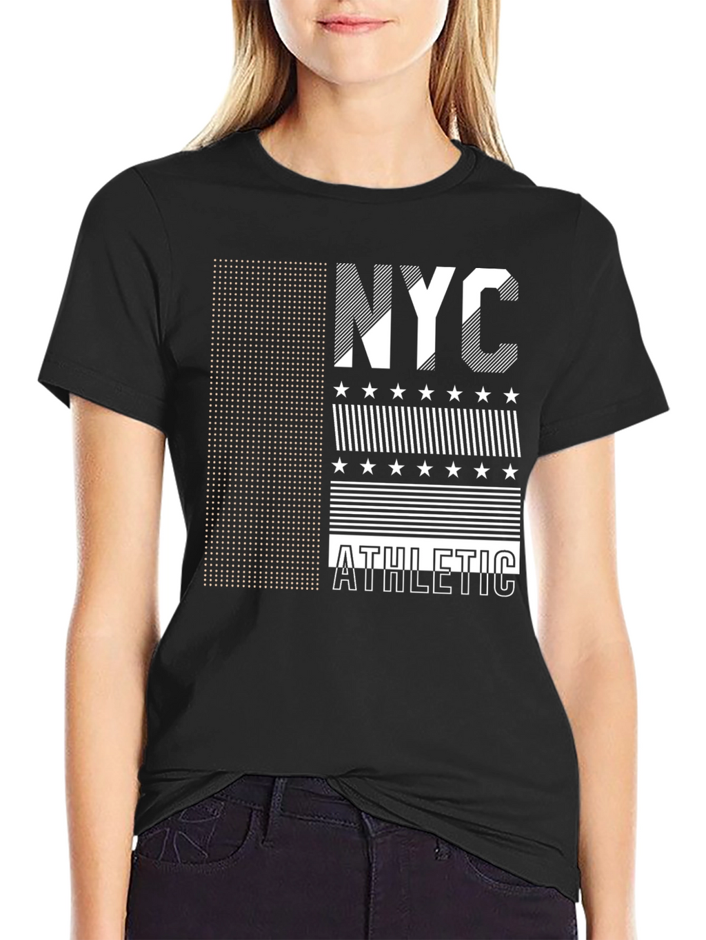 NYC Athletic Graphic Print Black T-Shirt
