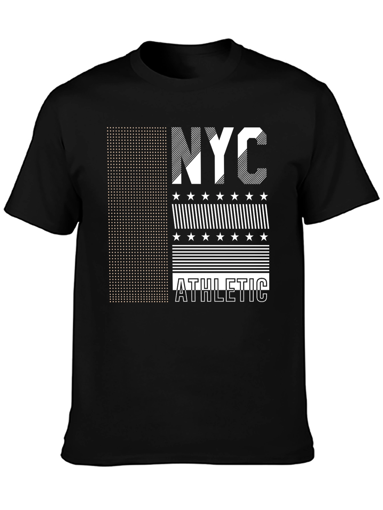 NYC Athletic Graphic Print Black T-Shirt