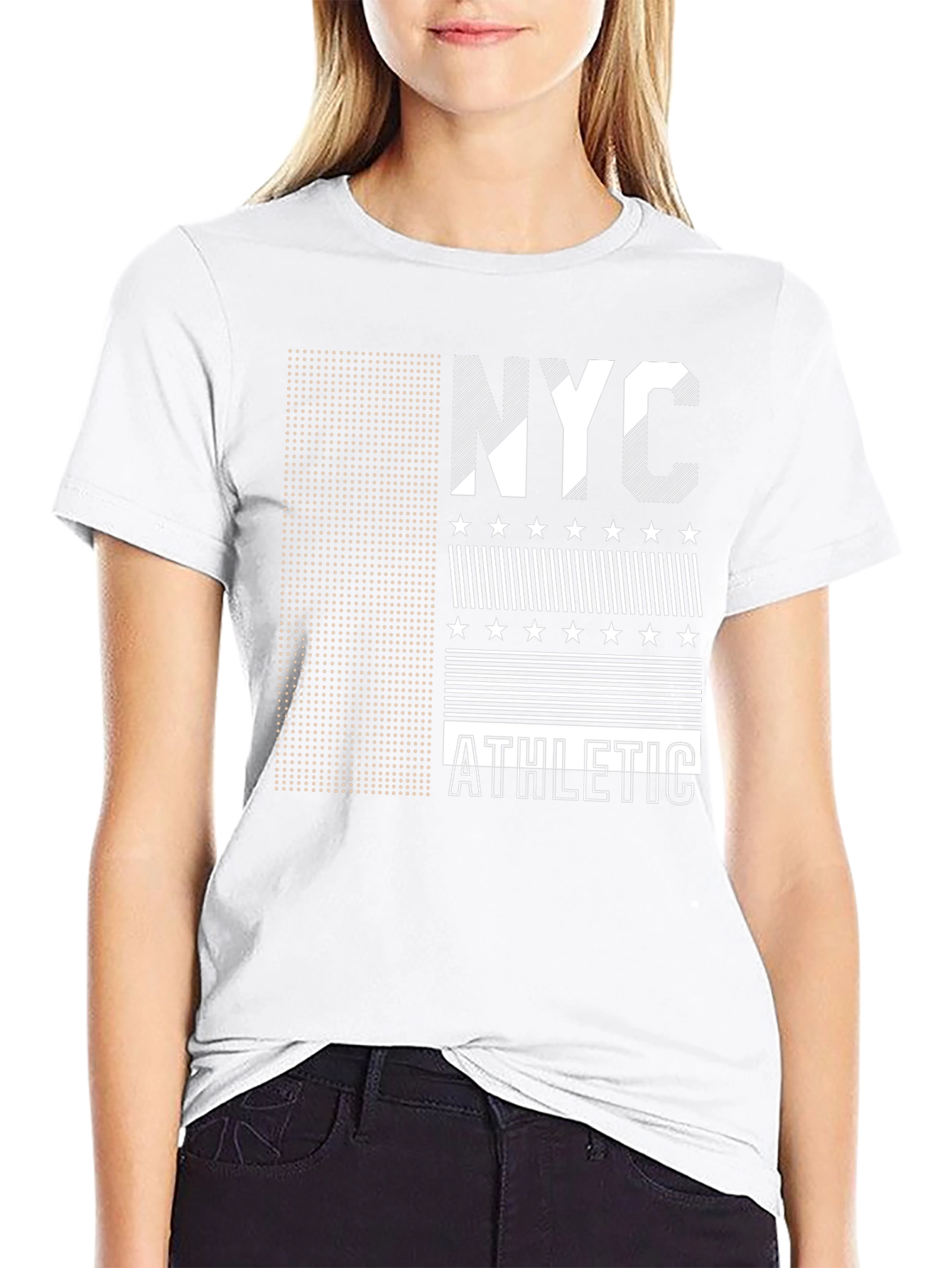 NYC Athletic Graphic Print Black T-Shirt
