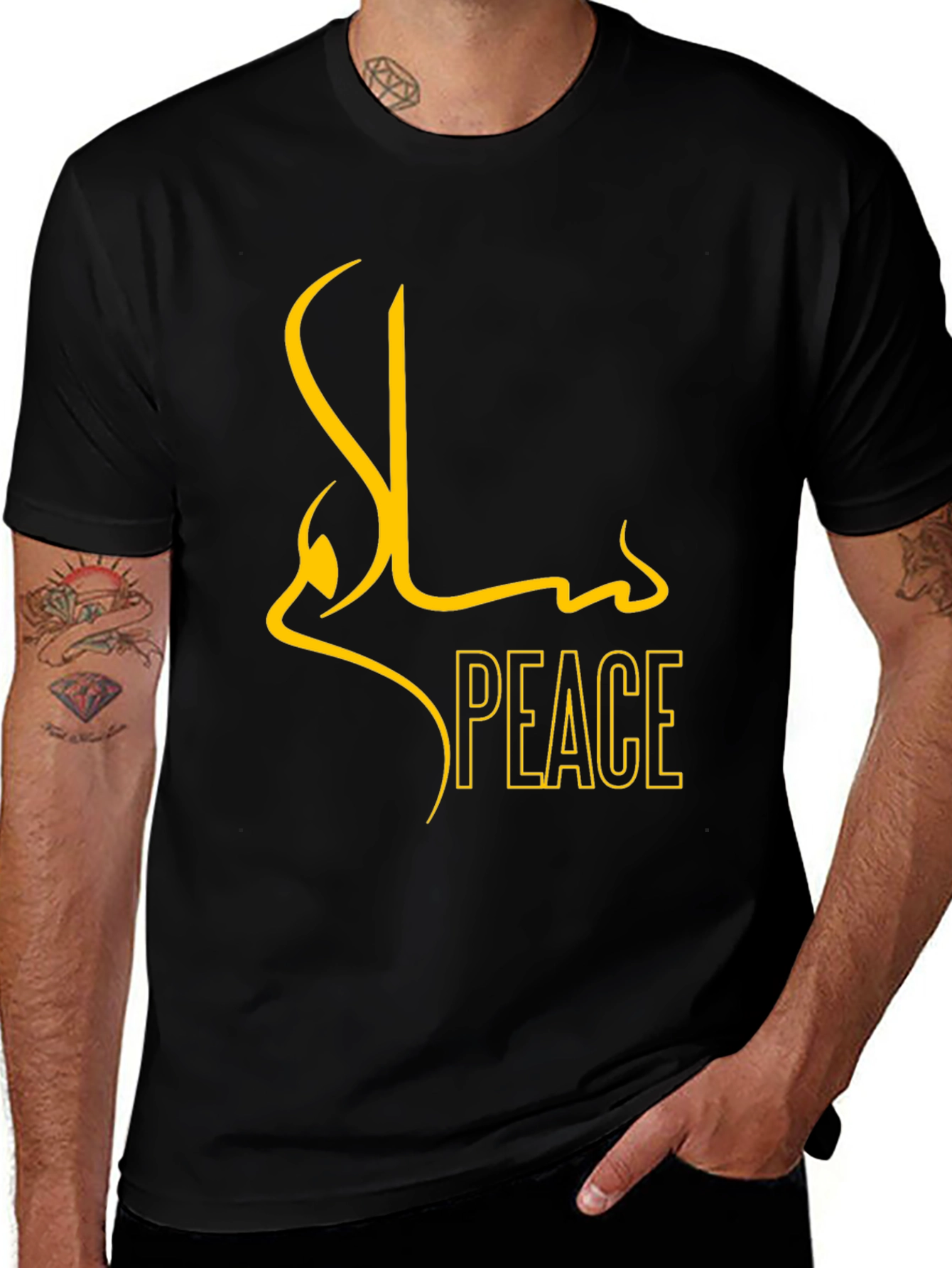 Peace in Arabic T-Shirt - Stylish Graphic Tee
