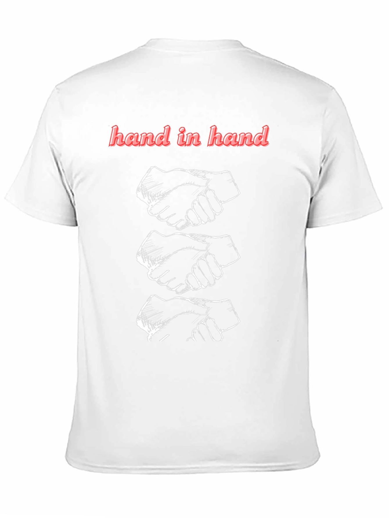 Hand in Hand Graphic Print Black T-Shirt