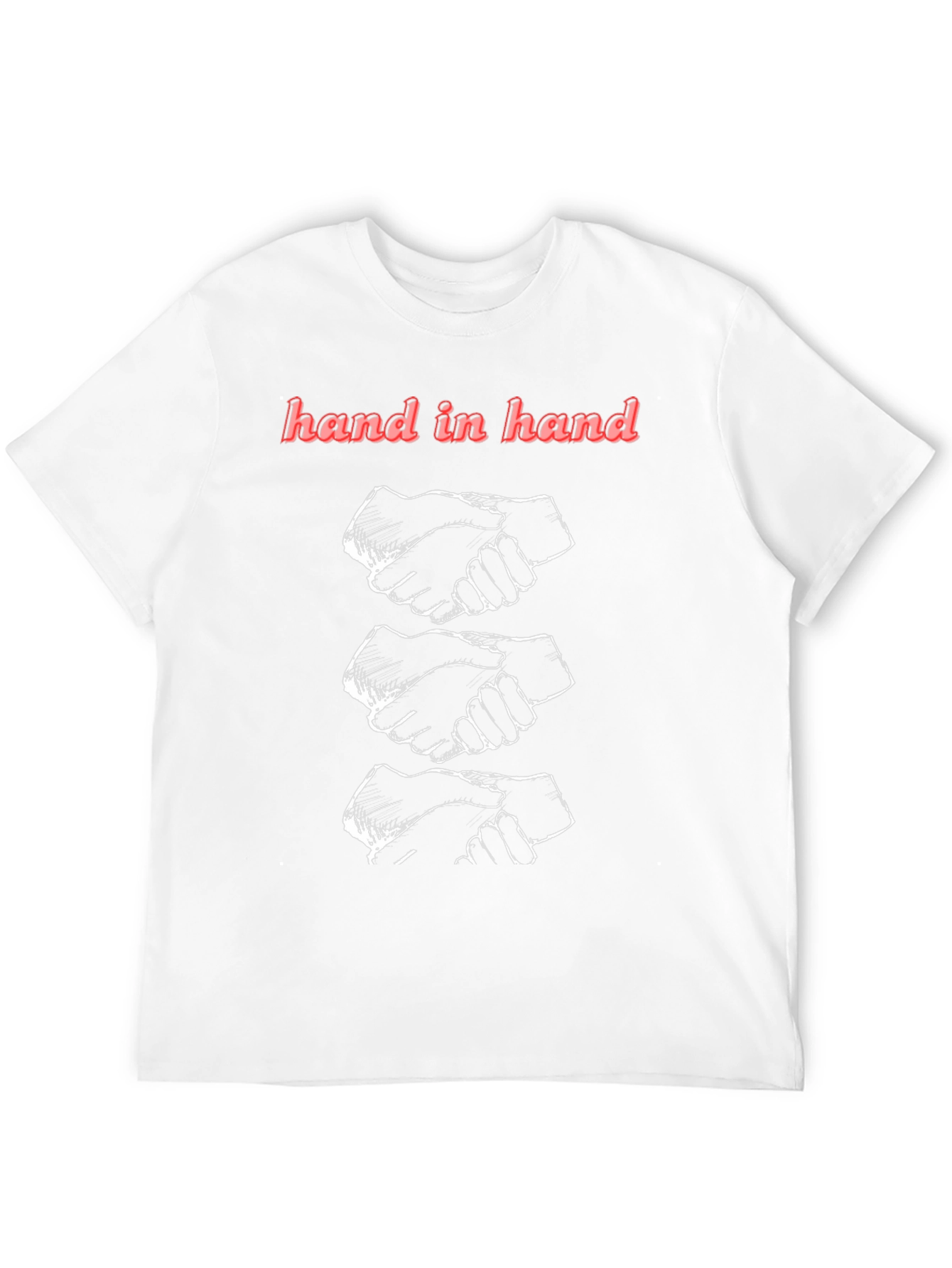 Hand in Hand Graphic Print Black T-Shirt