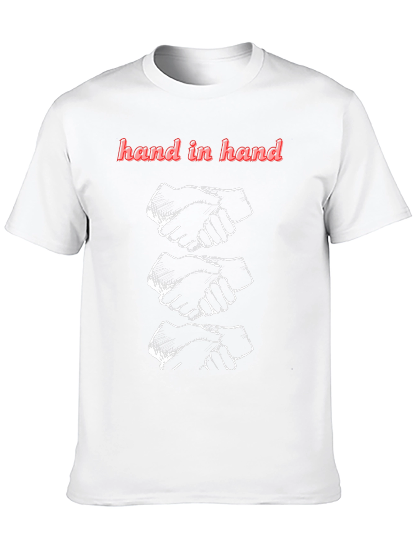 Hand in Hand Graphic Print Black T-Shirt