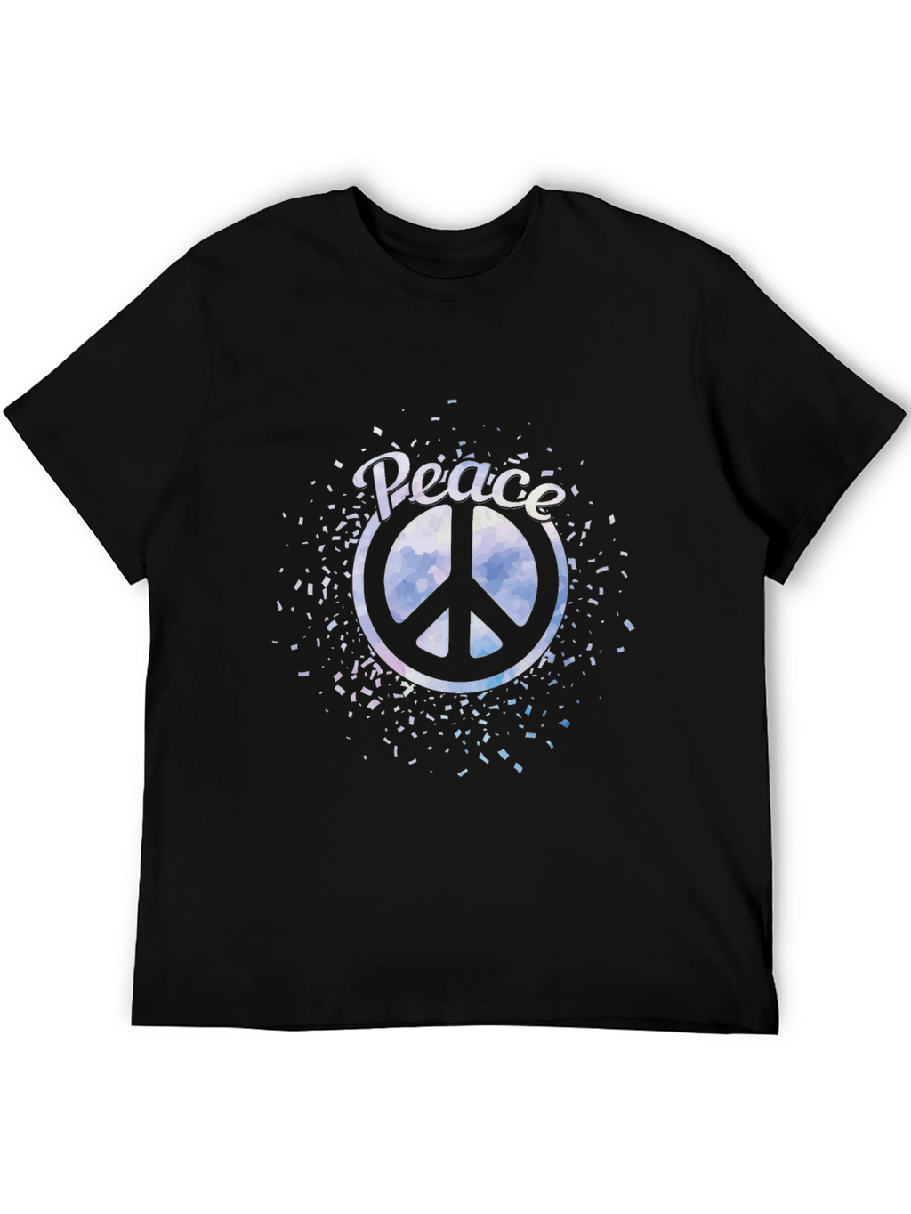Peace Sign Graphic Black T-Shirt