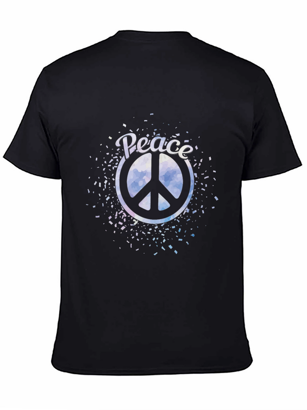 Peace Sign Graphic Black T-Shirt